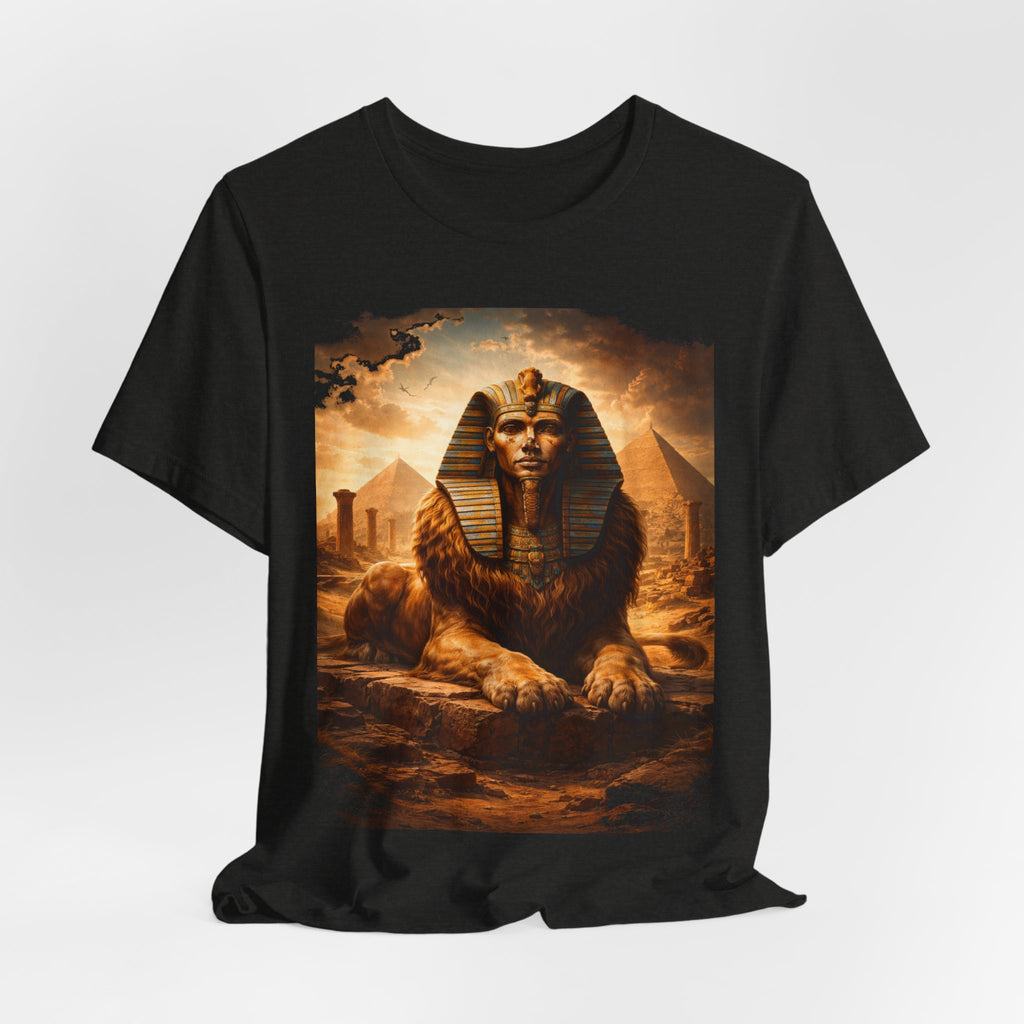 Egyptian Sphinx Graphic Tee — Vintage Pyramid Sunset T-Shirt