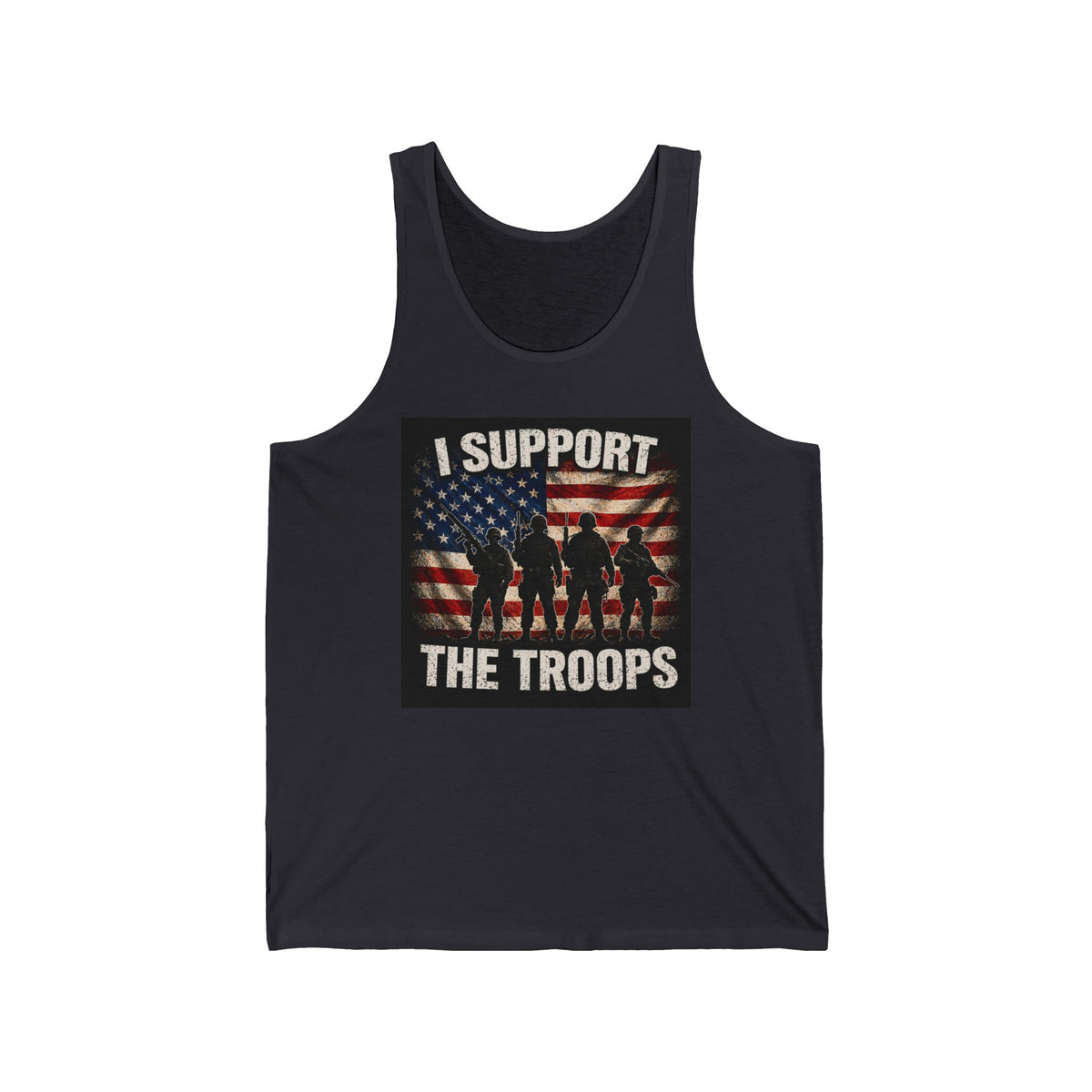 I Support The Troops Tank Top — Patriotic American Flag Military Support Tank