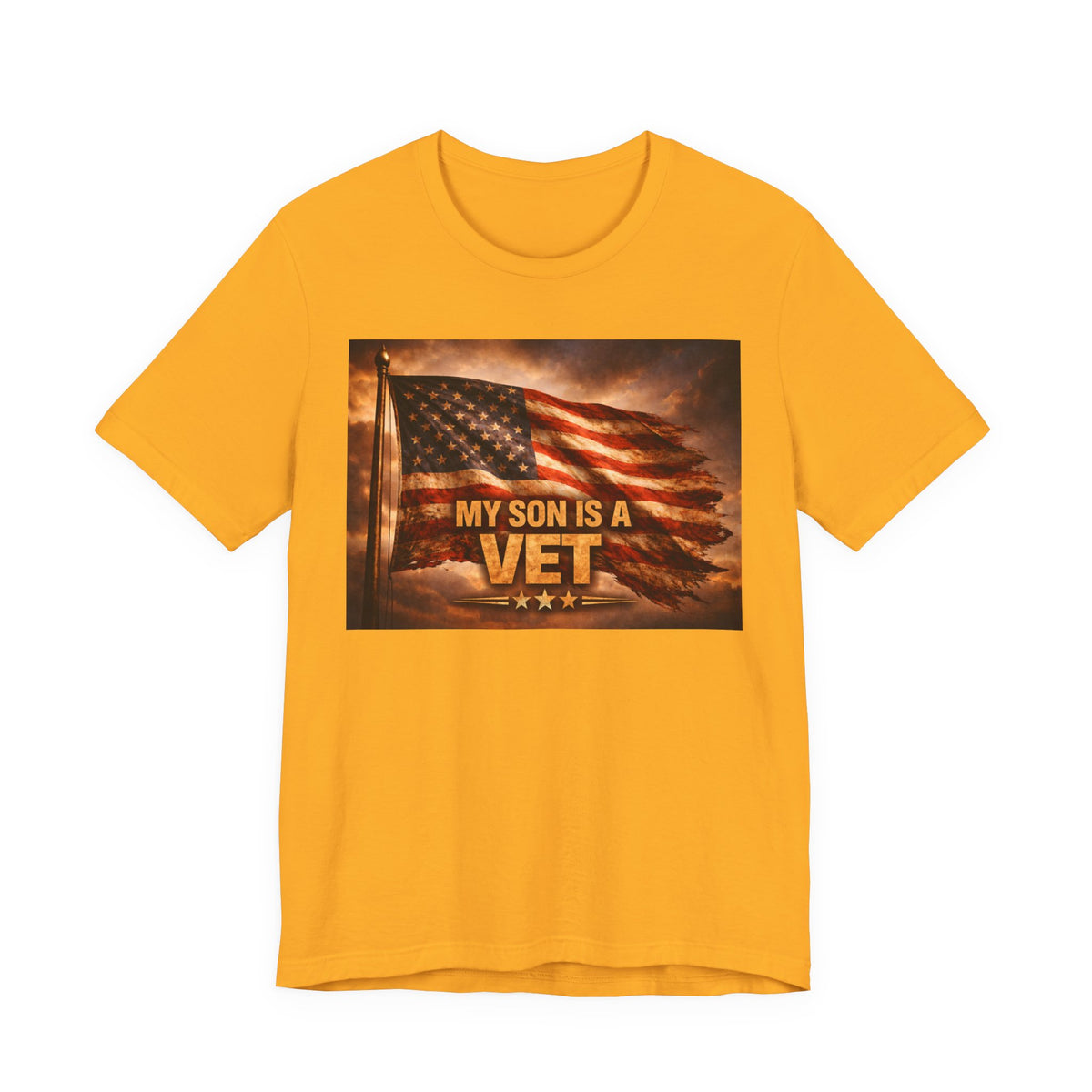 My son is a VET----Unisex Jersey Short Sleeve Tee