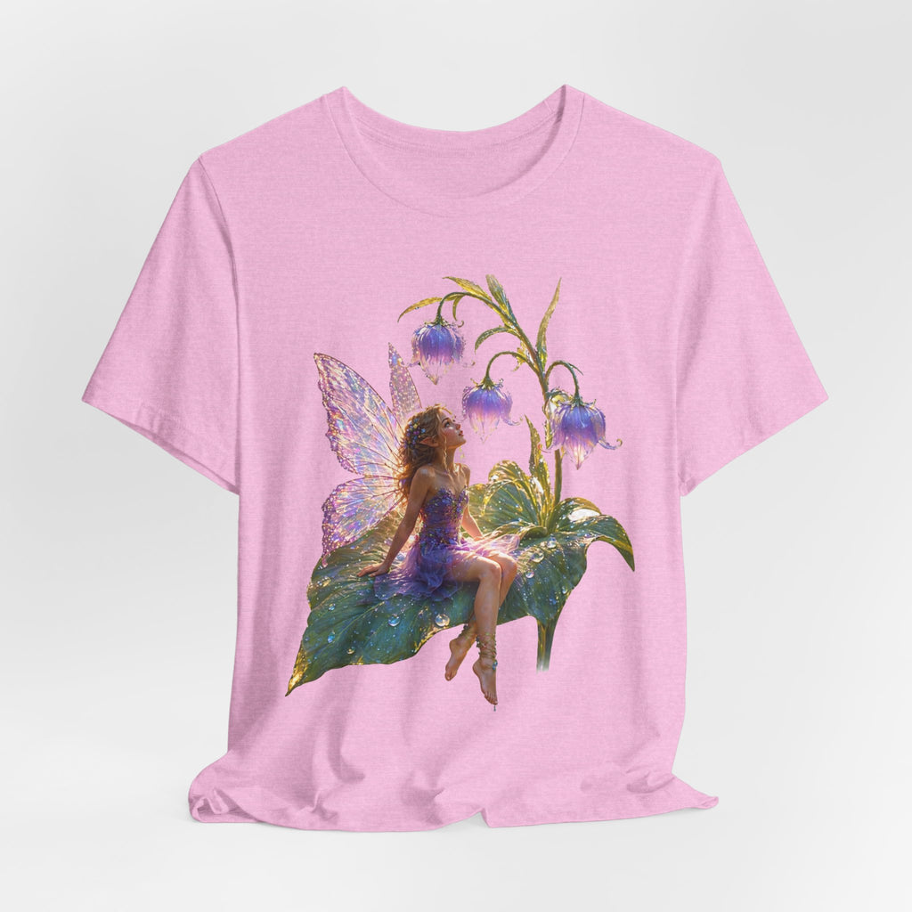 Fairy Garden T‑Shirt — Watercolor Fairy on Bellflower Tee