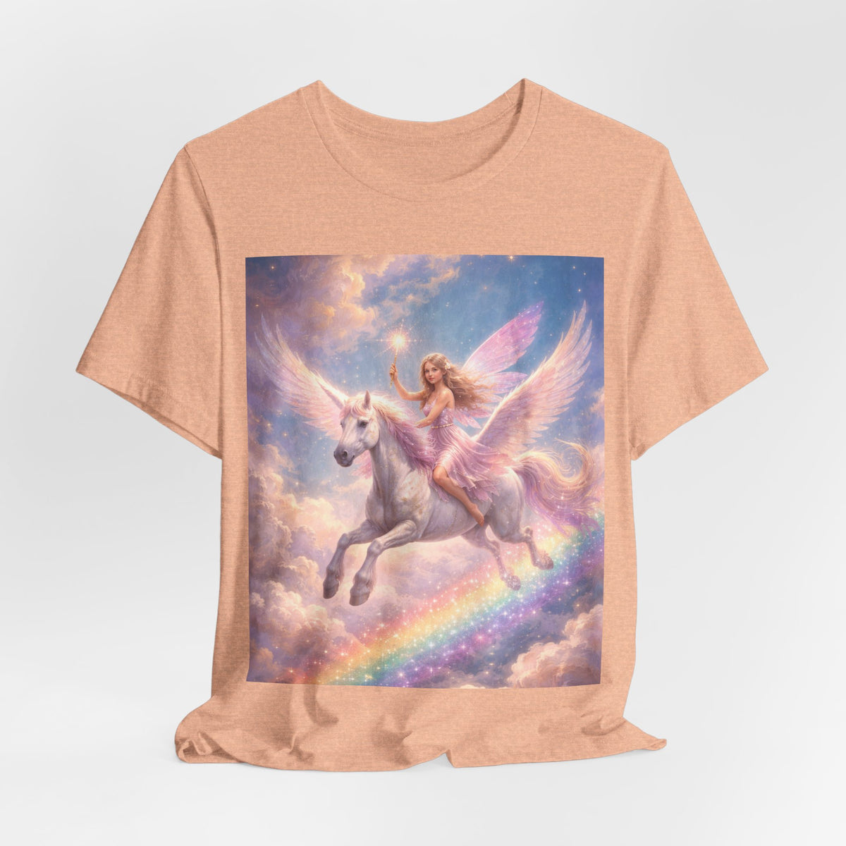 Unicorn Angel Tee — Pastel Pegasus Rainbow Graphic T-Shirt