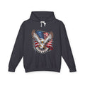 American Eagle Hoodie — Patriotic Bald Eagle with USA Flag Graphic