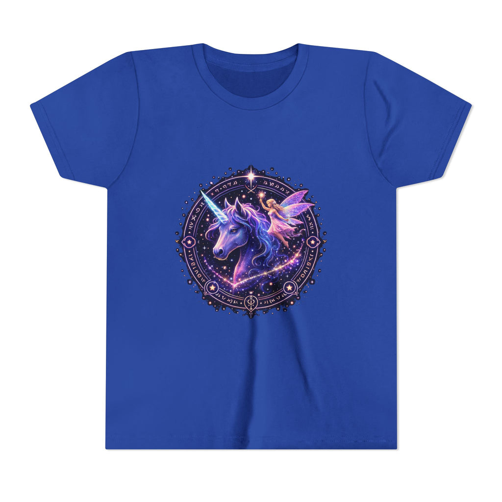 Youth Unicorn Tee — Magical Purple Galaxy Unicorn Graphic Shirt