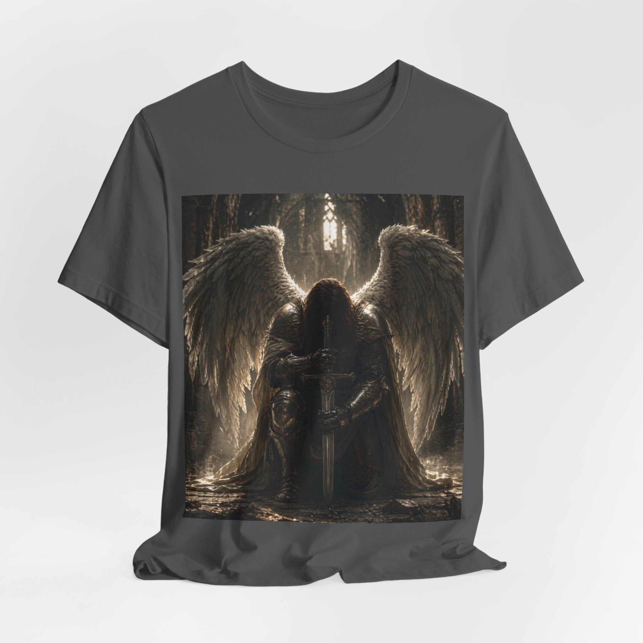 Dark Angel Graphic Tee — Gothic Winged Angel Art T-Shirt