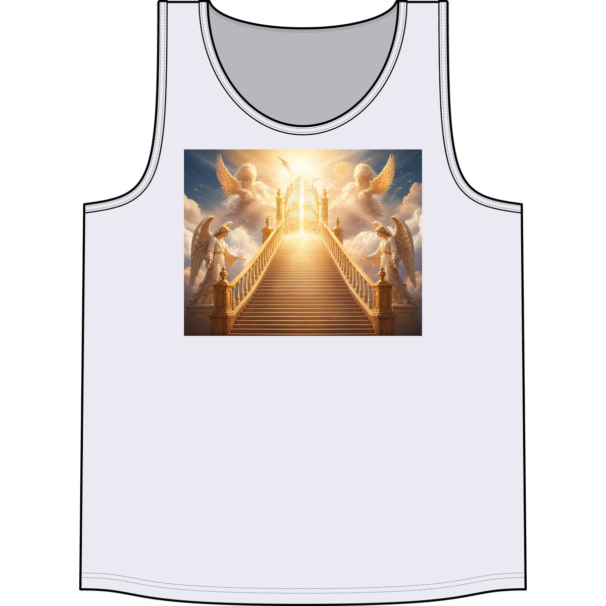 Heavenly Stairway Tank Top — Angelic Gates Graphic Concert Tank