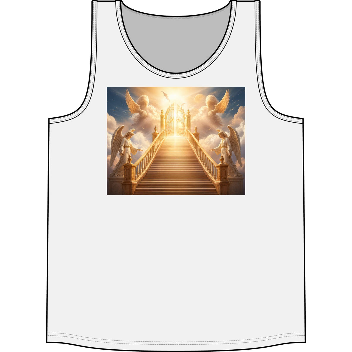 Heavenly Stairway Tank Top — Angelic Gates Graphic Concert Tank