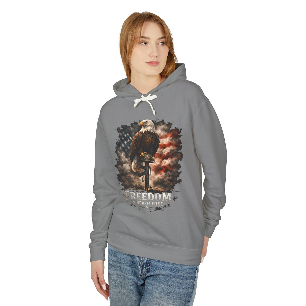 Freedom Eagle Hoodie – American Flag Bald Eagle Graphic Sweatshirt