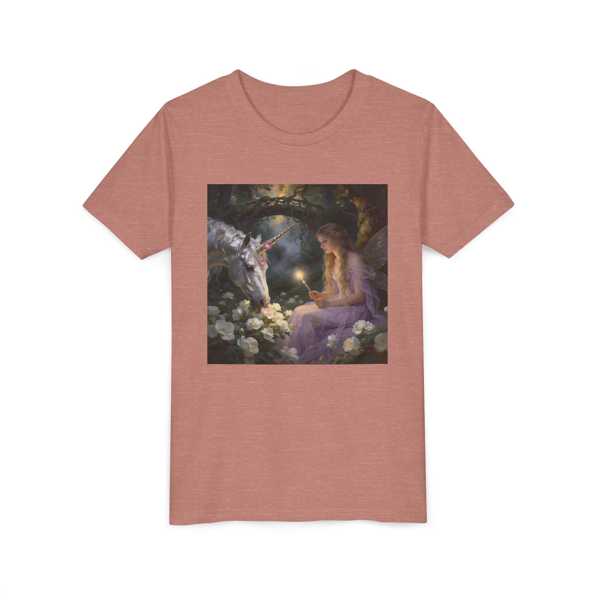 Magical Unicorn & Girl Youth Tee – Fantasy Kids Shirt