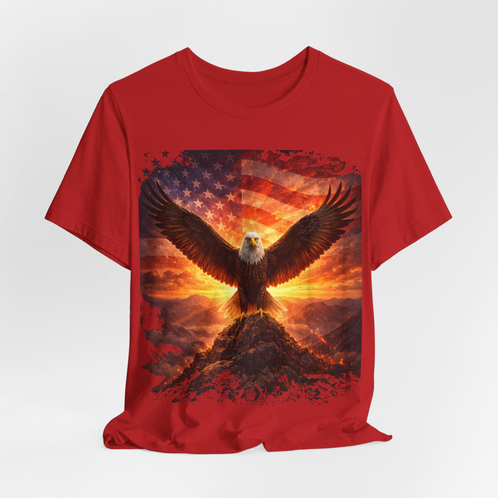 Eagle & American Flag Tee — Patriotic Bald Eagle T-Shirt