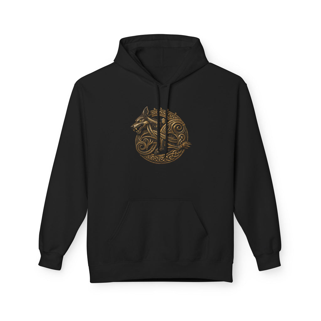 Norse mythology wolve Hoodie – Earth-Tone Celtic Wolf Graphic Pullover