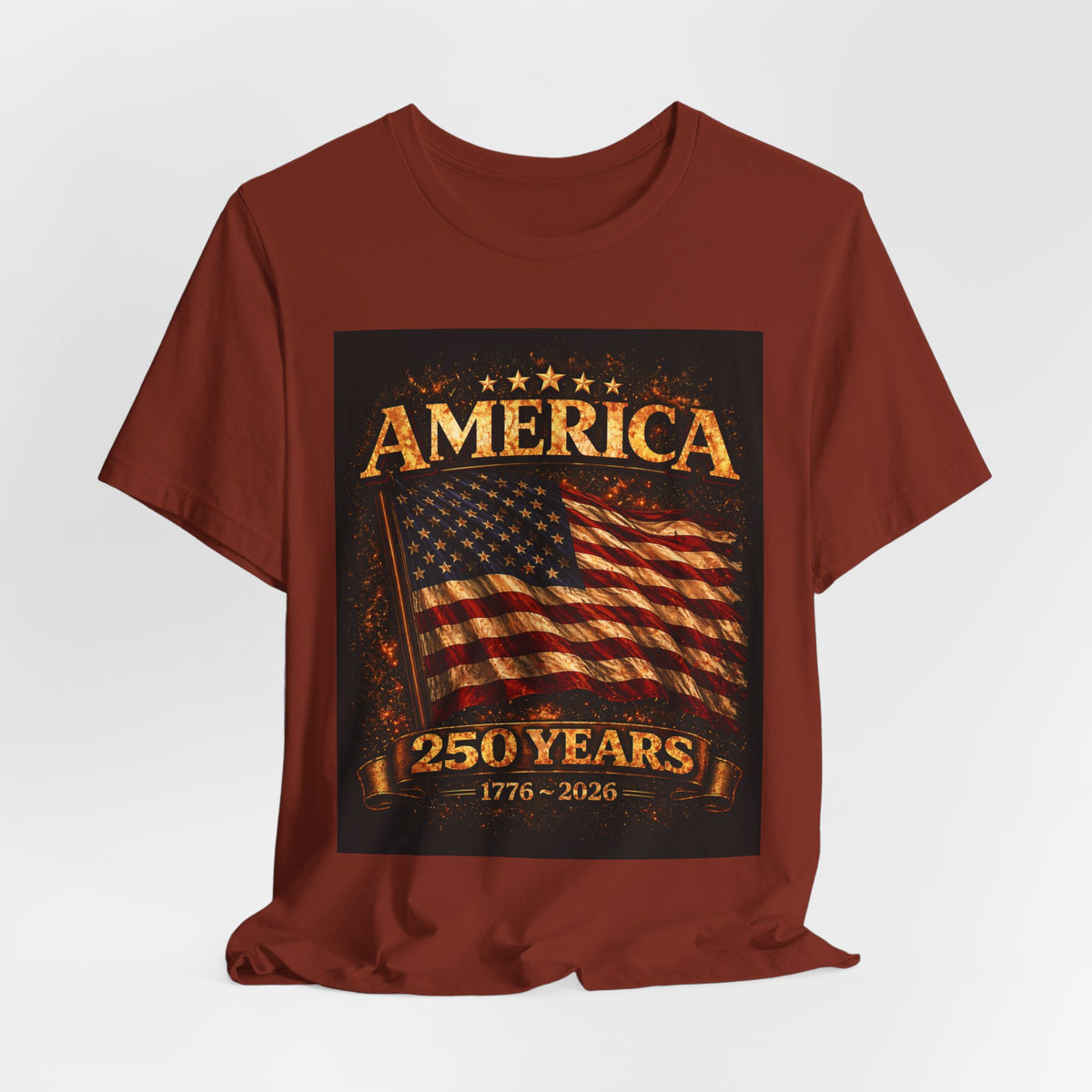 America 250 Years Flag T-Shirt — 1776–2026 Patriotic Tee