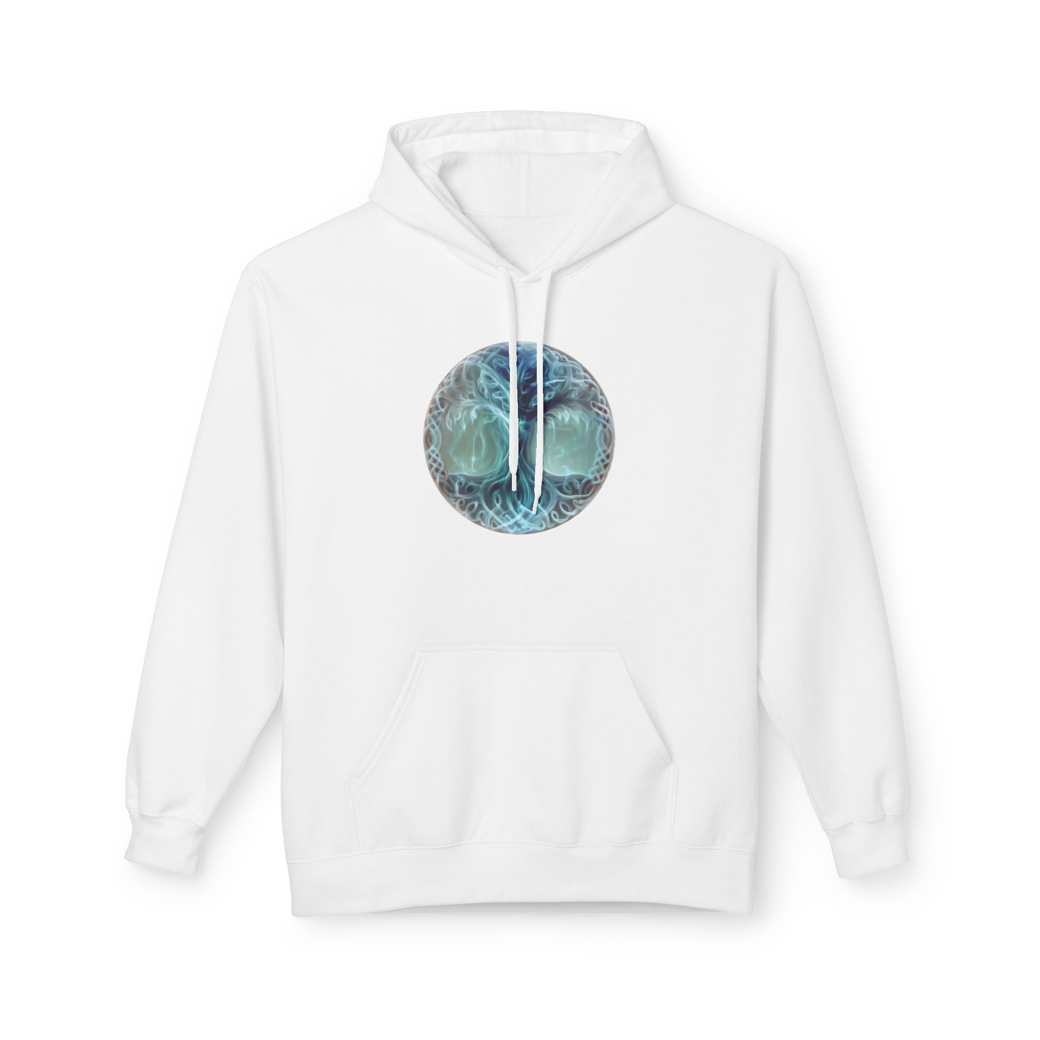 Yggdrasil tree of life-Cotton Hoodie — Ethereal Sea Skull Graphic Hoodie
