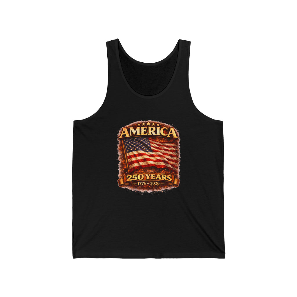 America 250 Years Vintage Flag Tank Top — 1776–2026 Patriotic Fourth of July Shirt