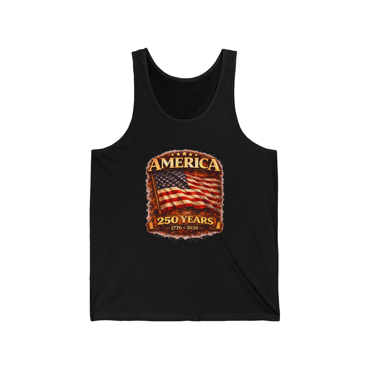America 250 Years Vintage Flag Tank Top — 1776–2026 Patriotic Fourth of July Shirt