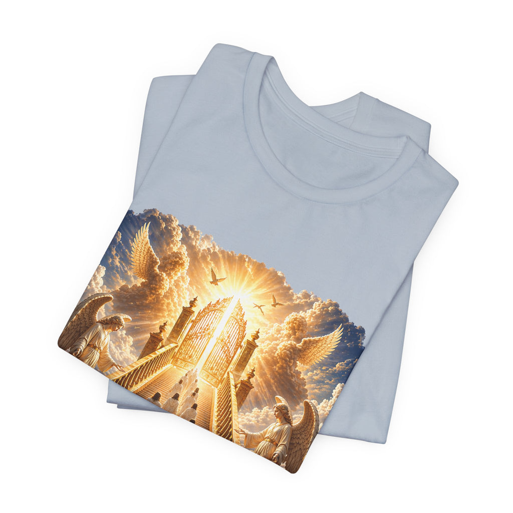 Christian Heaven Stairway T‑Shirt — "Only a Few May Enter" Religious Graphic Tee