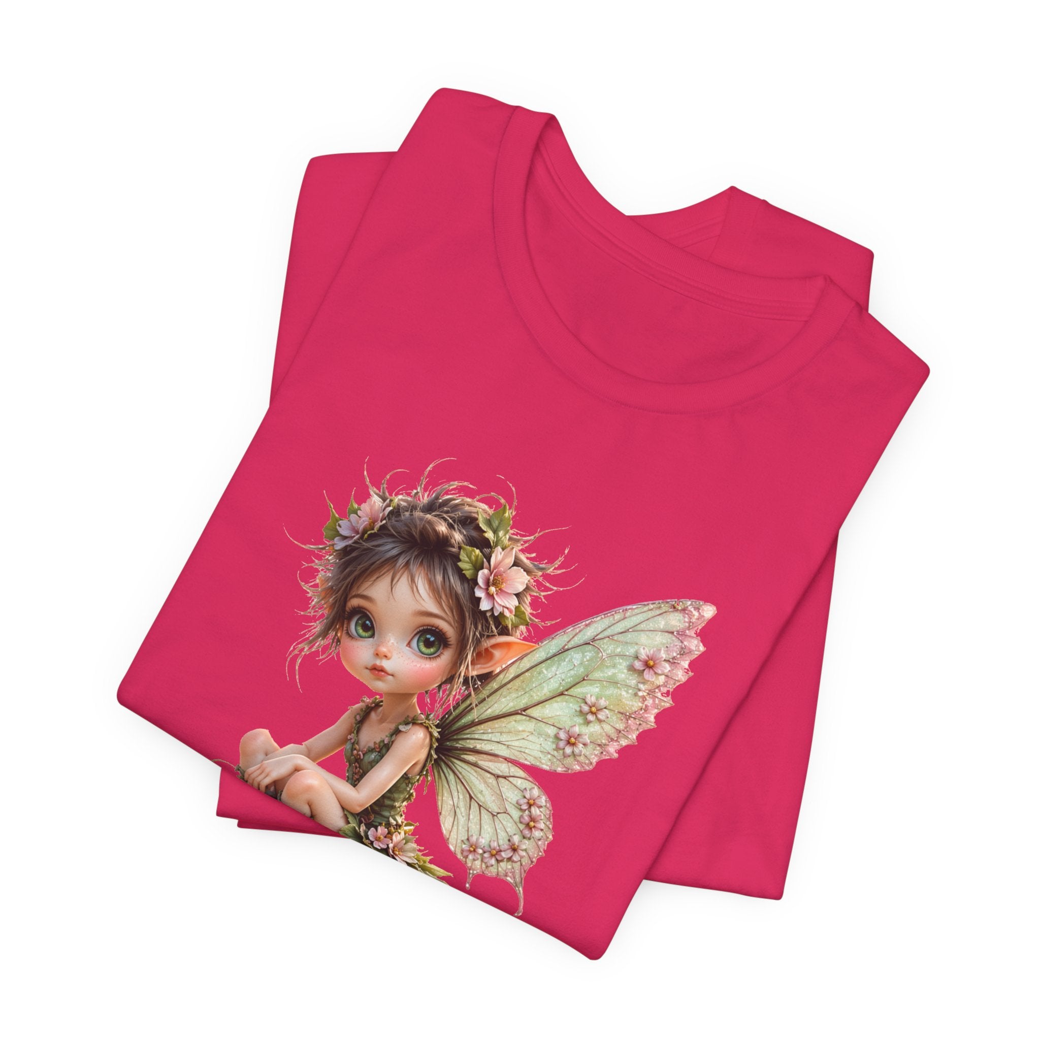Fairy Mushroom Tee — Cute Woodland Fairy Sitting on Toadstool Graphic T-Shirt