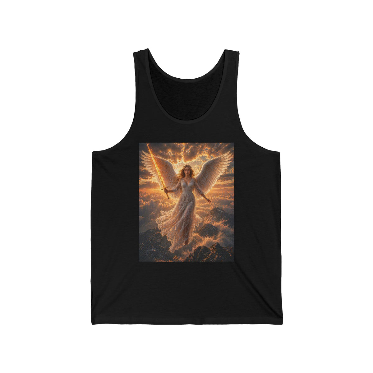 Angel Wings Tank Top — Radiant Guardian Angel Graphic Tank