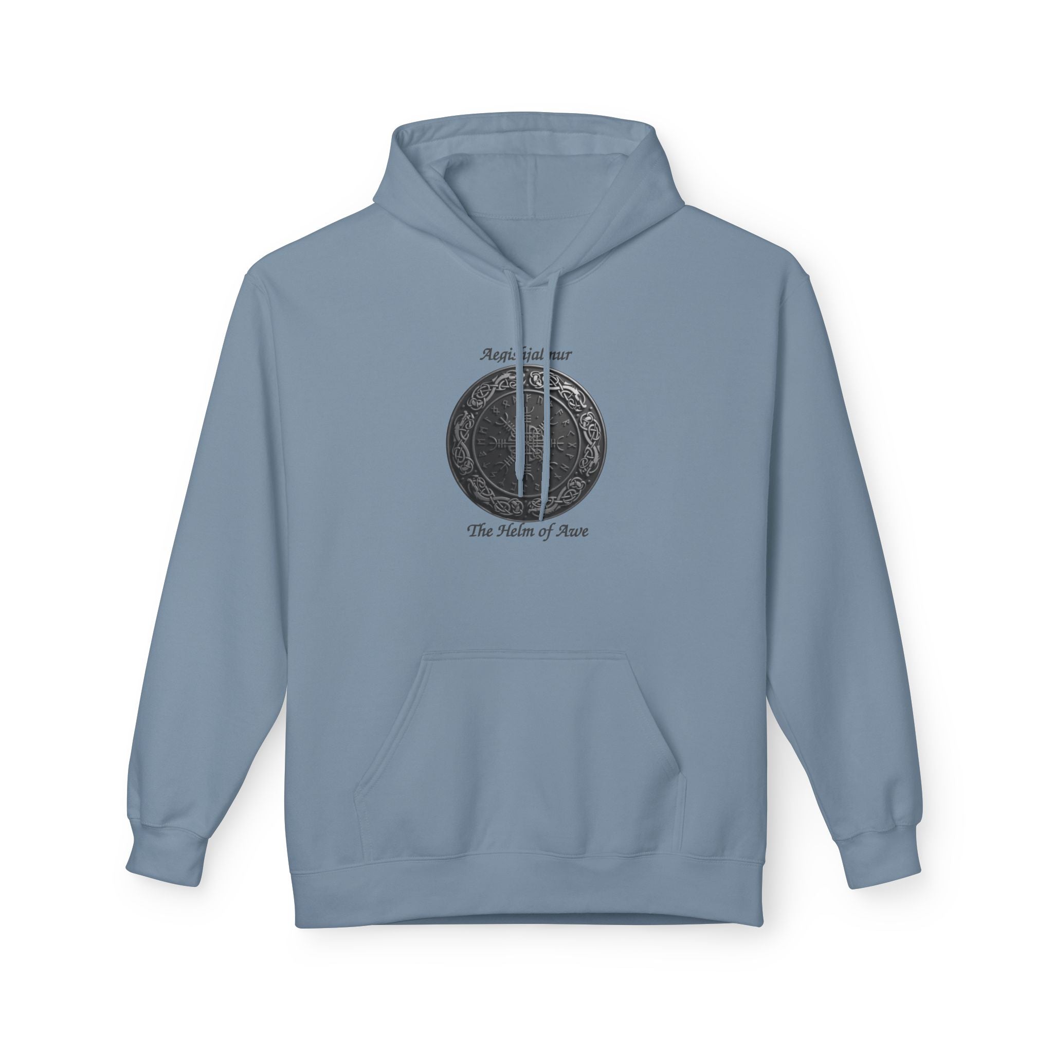 Aegishjalmur The Helm of Awe and Terror – Viking Symbols of protection Hoodie —