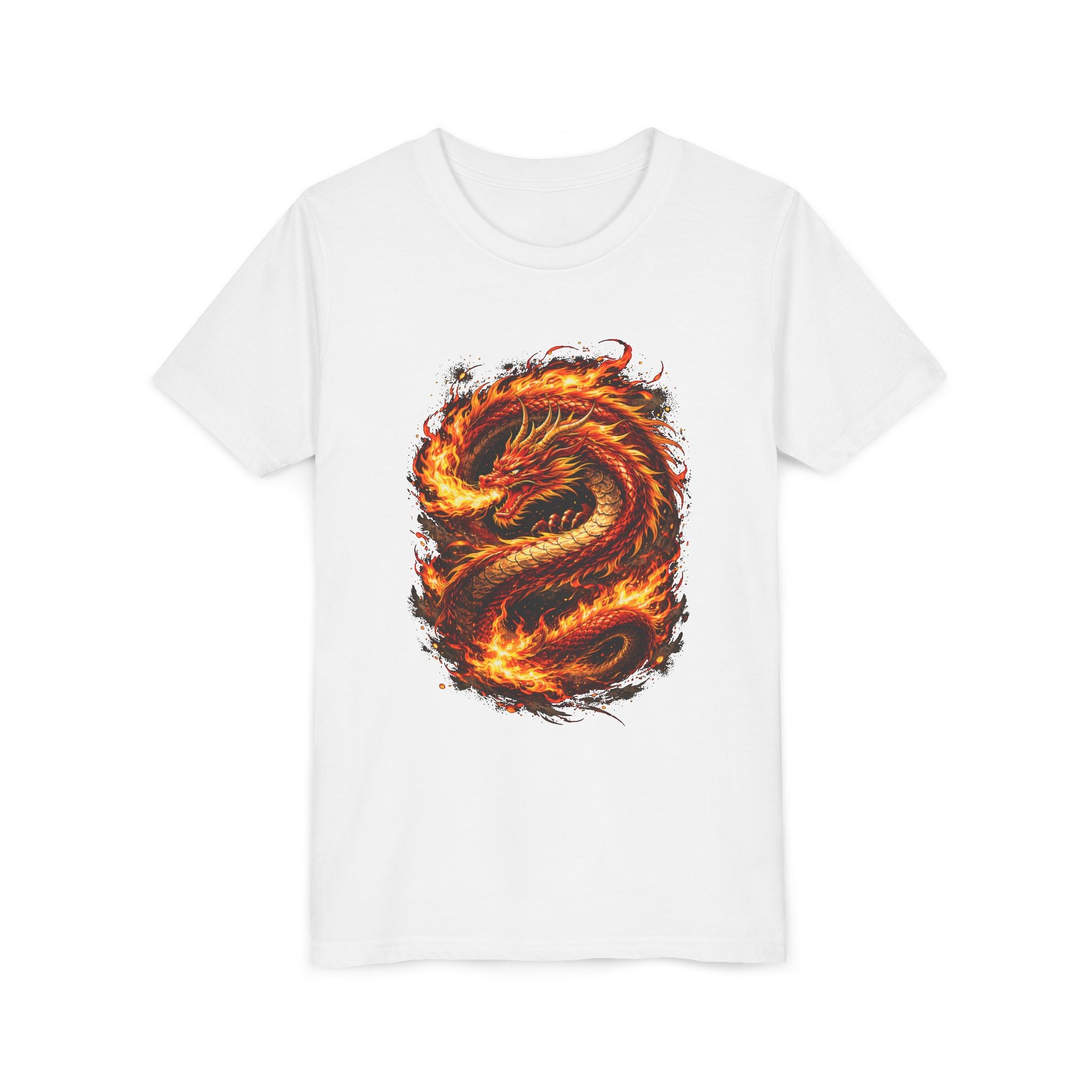 Youth Tee — Fiery Dragon Graphic Shirt