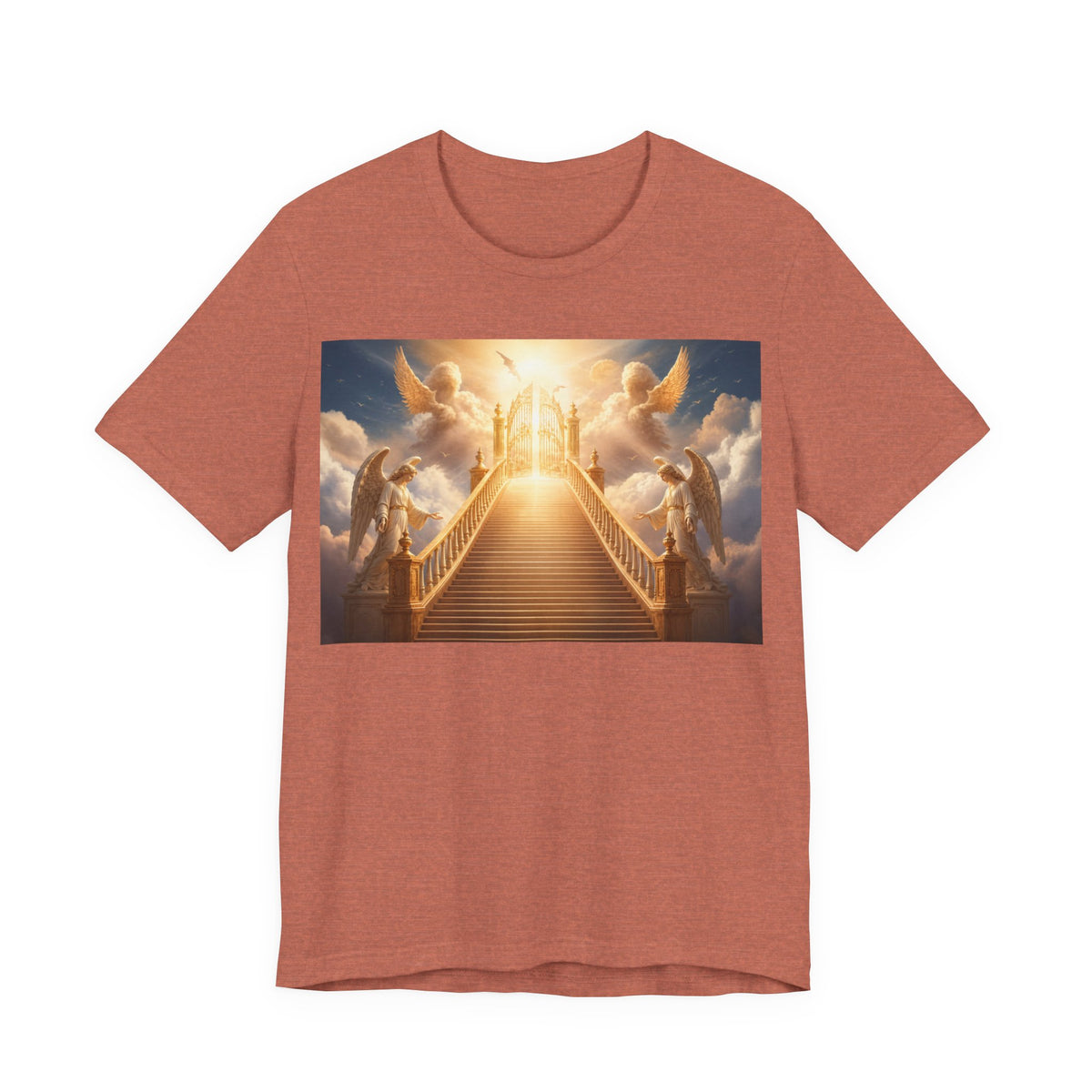 Heavenly Stairway T‑Shirt — Golden Gates Angelic Design