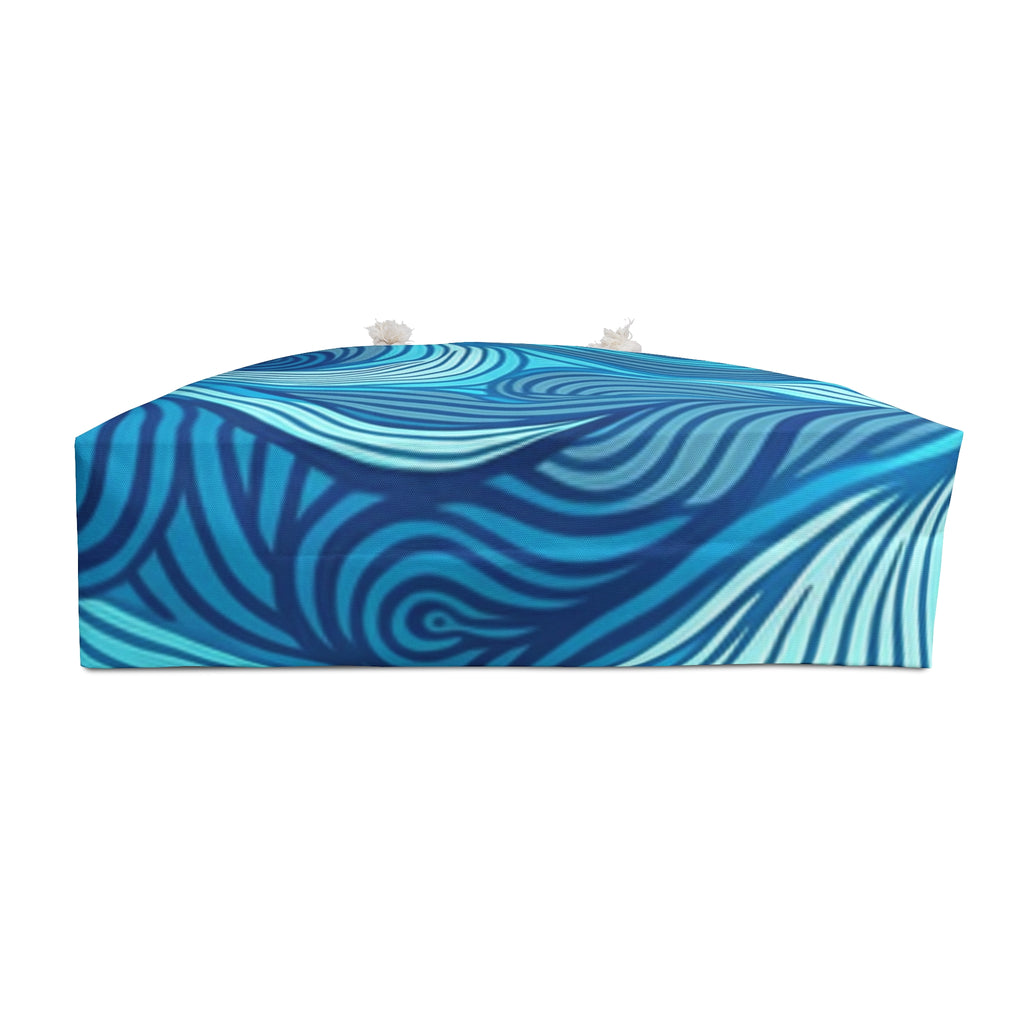 Blue Wave Weekender Bag — Ocean Swirl Travel Tote