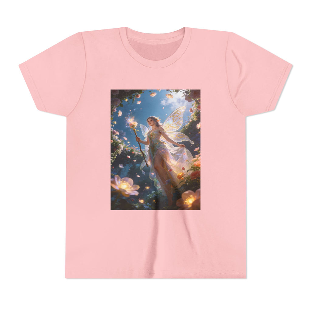 Fairy Glow Youth Tee — Enchanted Forest Fairy Graphic T-Shirt