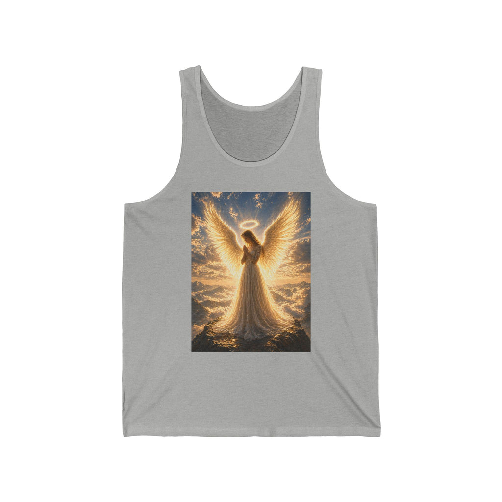 Angel Wings Tank Top — Golden Radiant Angel Graphic Tank