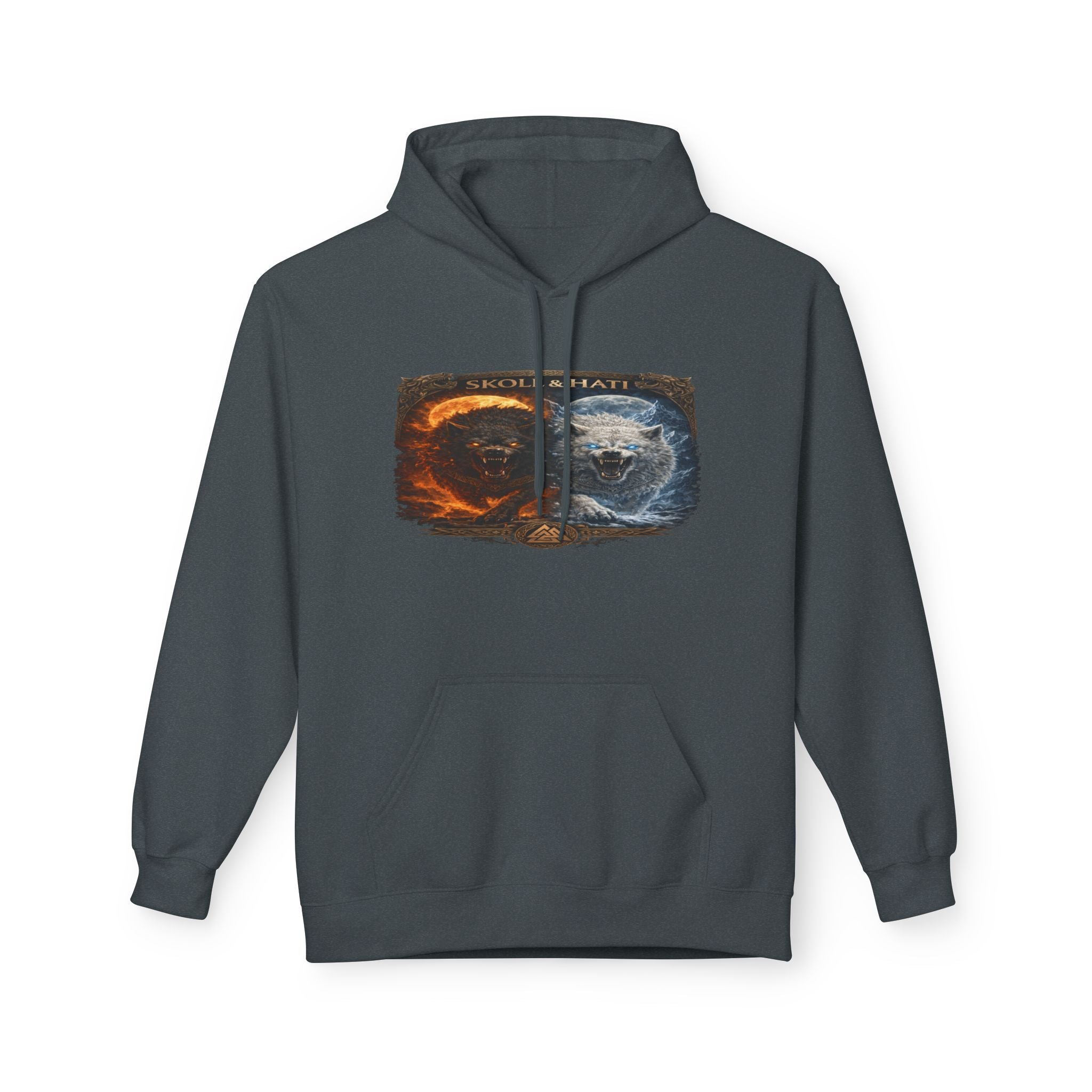 Skoll and Hati – The Wolves of the Sun and Moon Hoodie — Fire & Water Yin Yang Graphic Hoodie