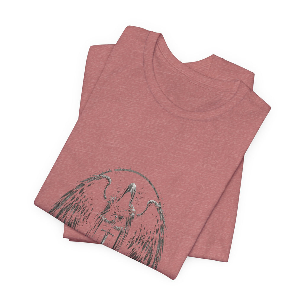 Guaediand Angel Wings Tee — Gothic Guardian Angel Short Sleeve Shirt