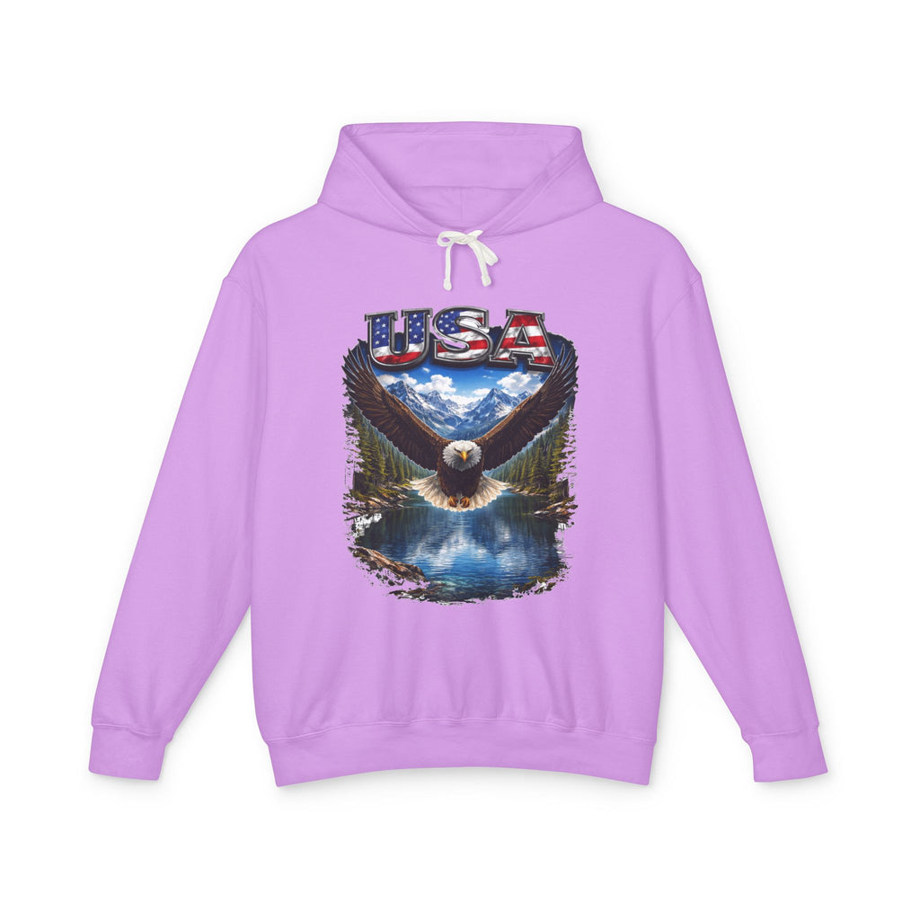 USA Eagle Hoodie — Patriotic Bald Eagle Graphic Hooded Sweatshirt