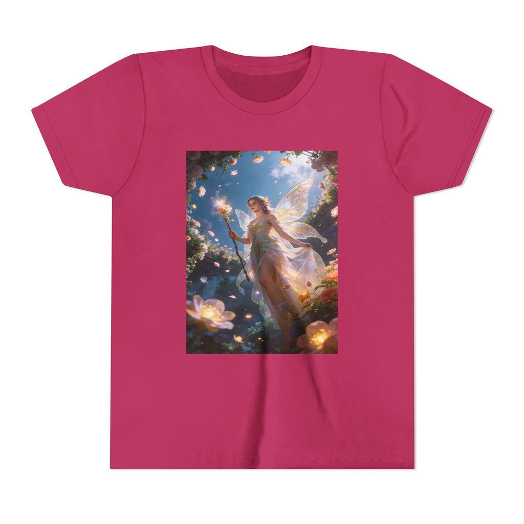 Fairy Glow Youth Tee — Enchanted Forest Fairy Graphic T-Shirt