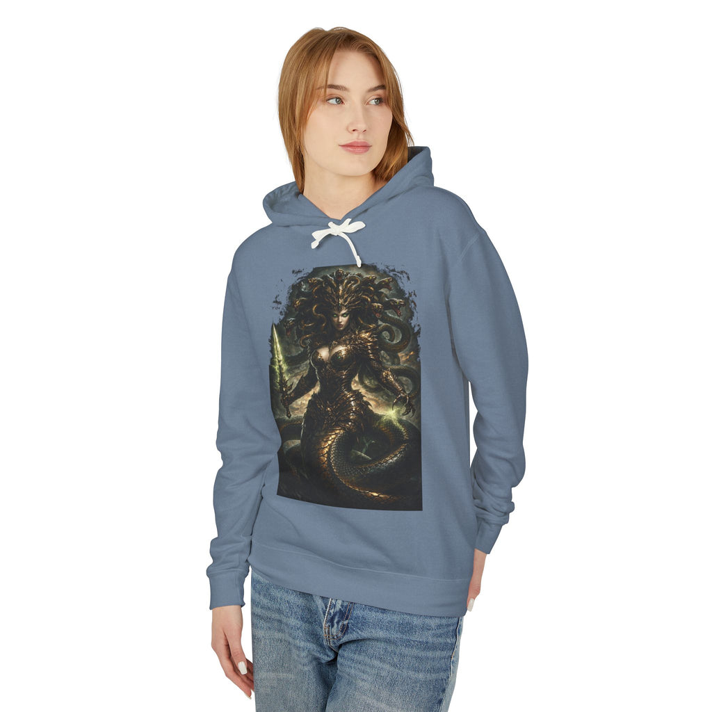 Medusa Fantasy Art Hoodie — Dark Mythological Serpent Goddess Sweatshirt