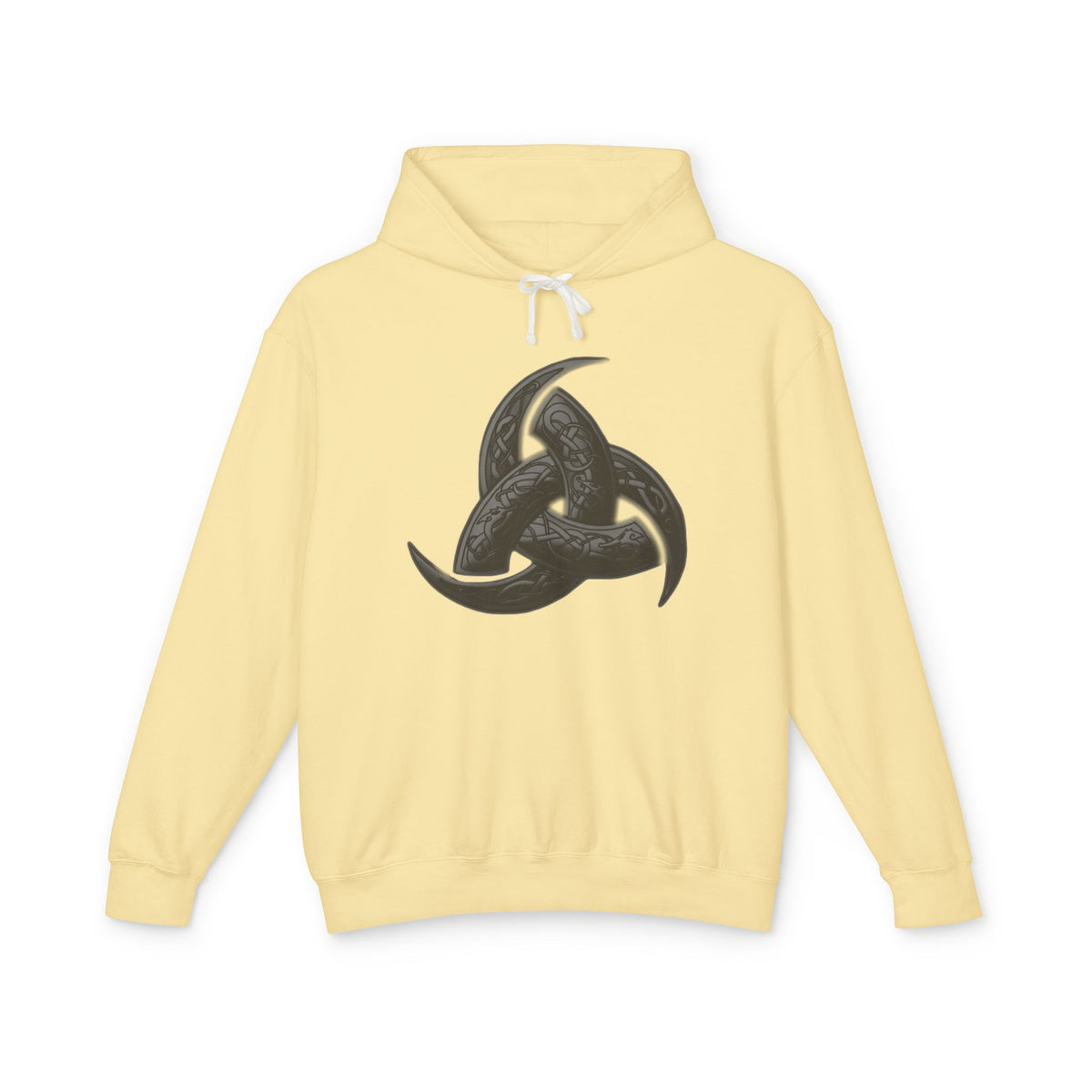 The Triple Horn of Odin is Viking Triskelion Hoodie — Norse Knot Symbol Lightweight Hooded Sweatshirt