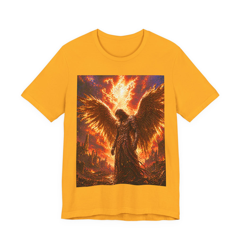 Angel Graphic Tee — Flaming Wings Apocalypse T-Shirt