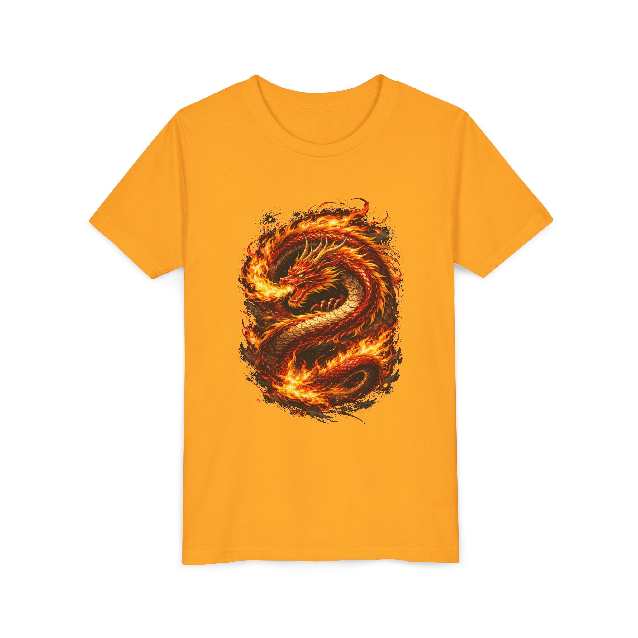 Youth Tee — Fiery Dragon Graphic Shirt