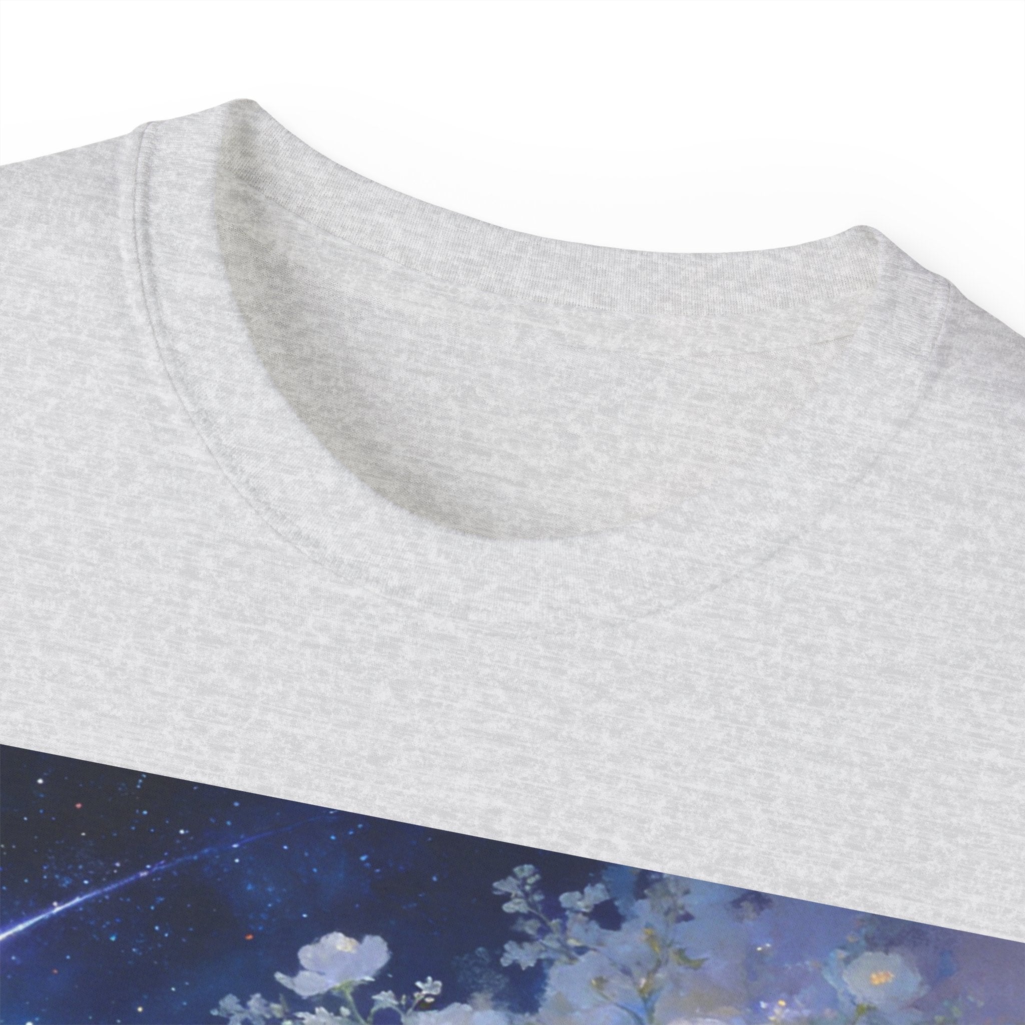 Unicorn Mystic Night Sheep Cotton Tee — Dreamy Moonlit Tree Art T-Shirt