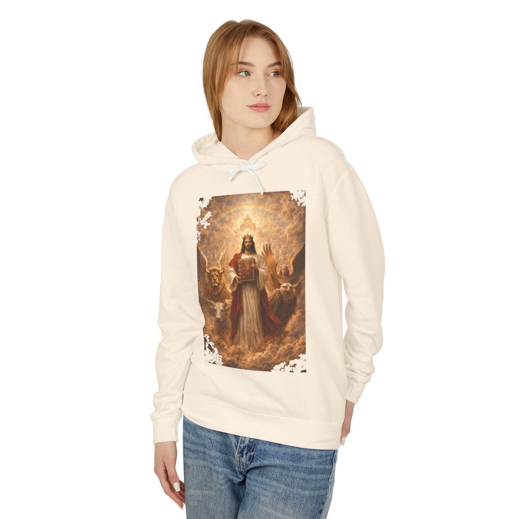 Revelation 5-10 Jesus Christ Illustration Hoodie — Religious Faith Graphic Hoodie