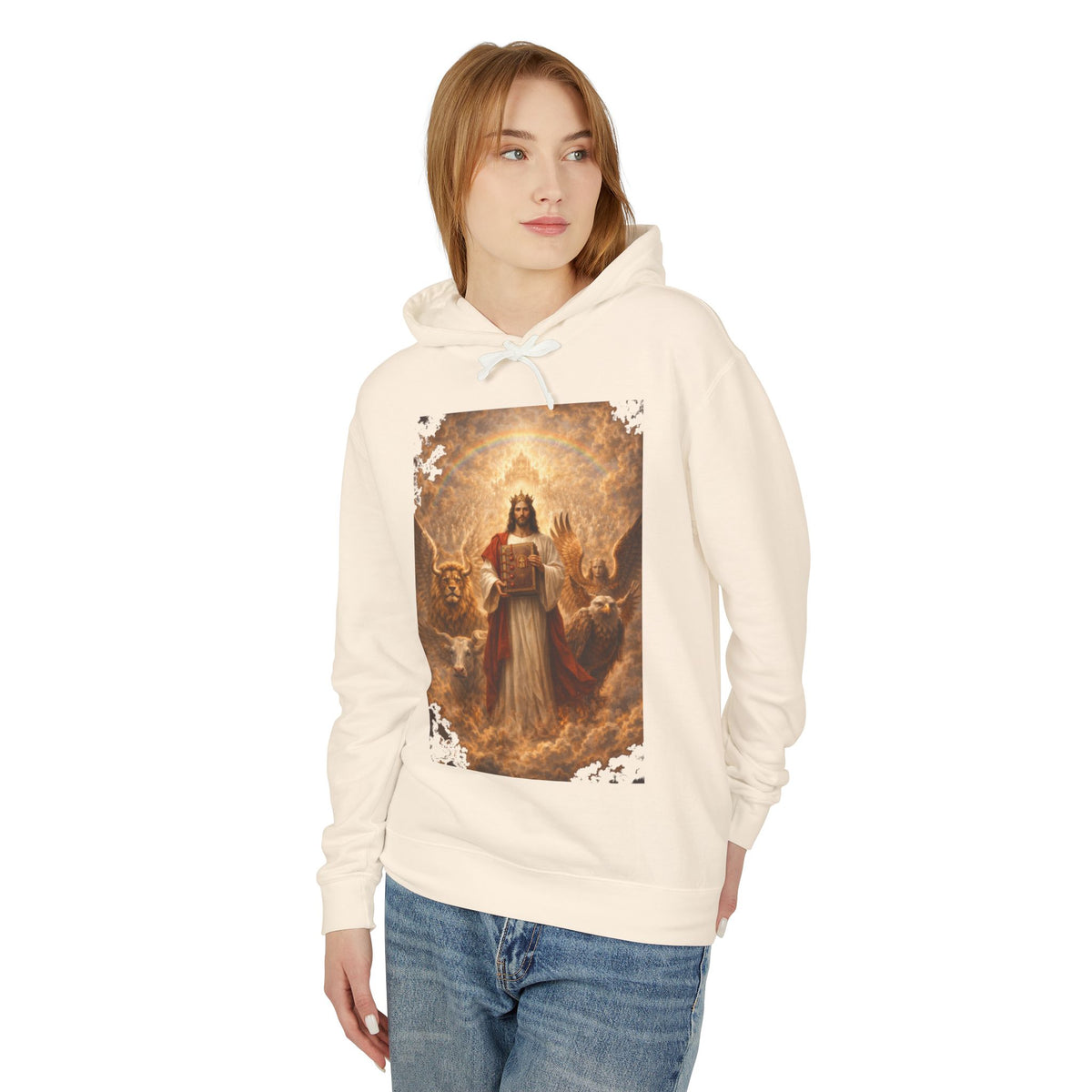 Revelation 5-10 Jesus Christ Illustration Hoodie — Religious Faith Graphic Hoodie
