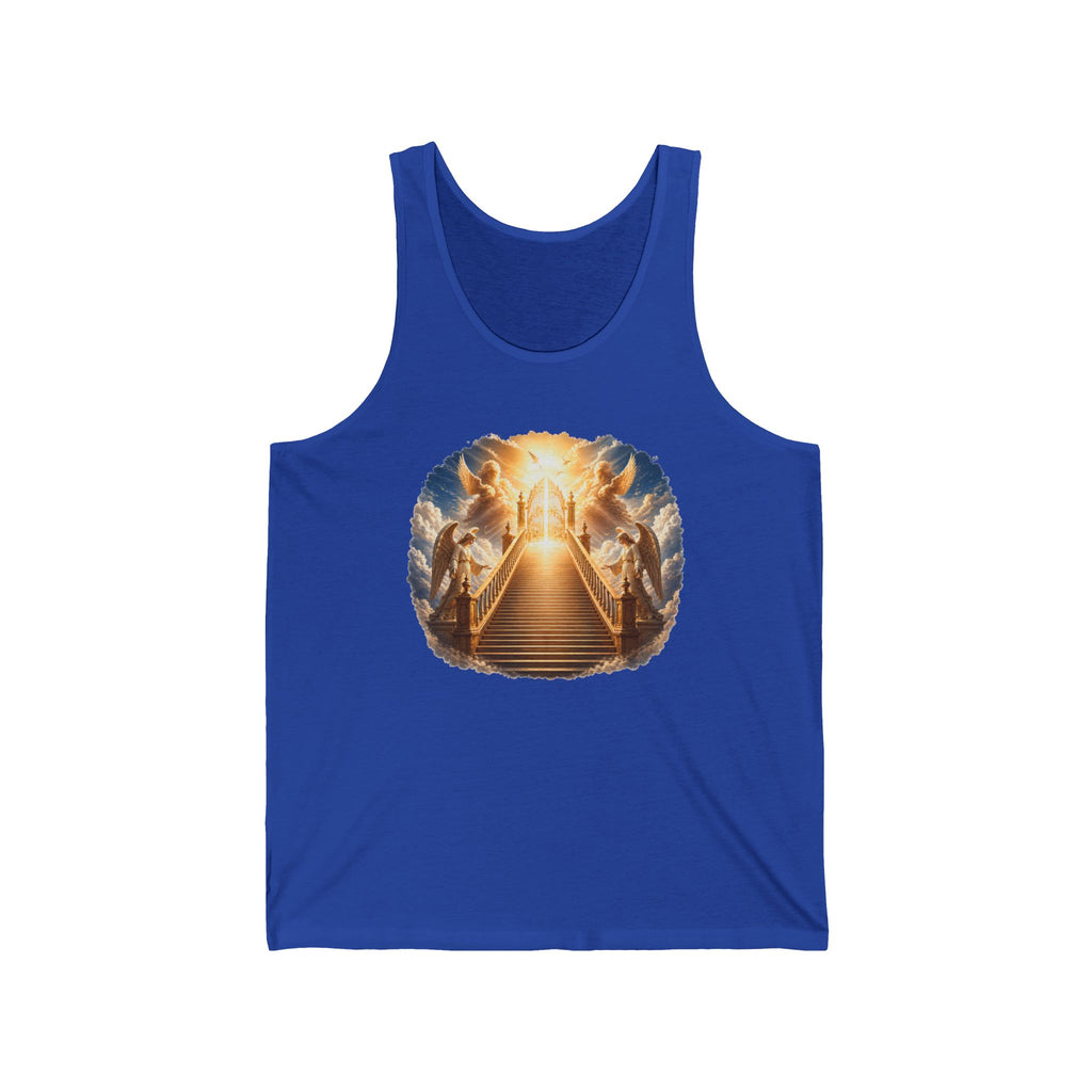Spiritual Stairway Tank Top — Angels & Golden Light Religious Graphic Tank