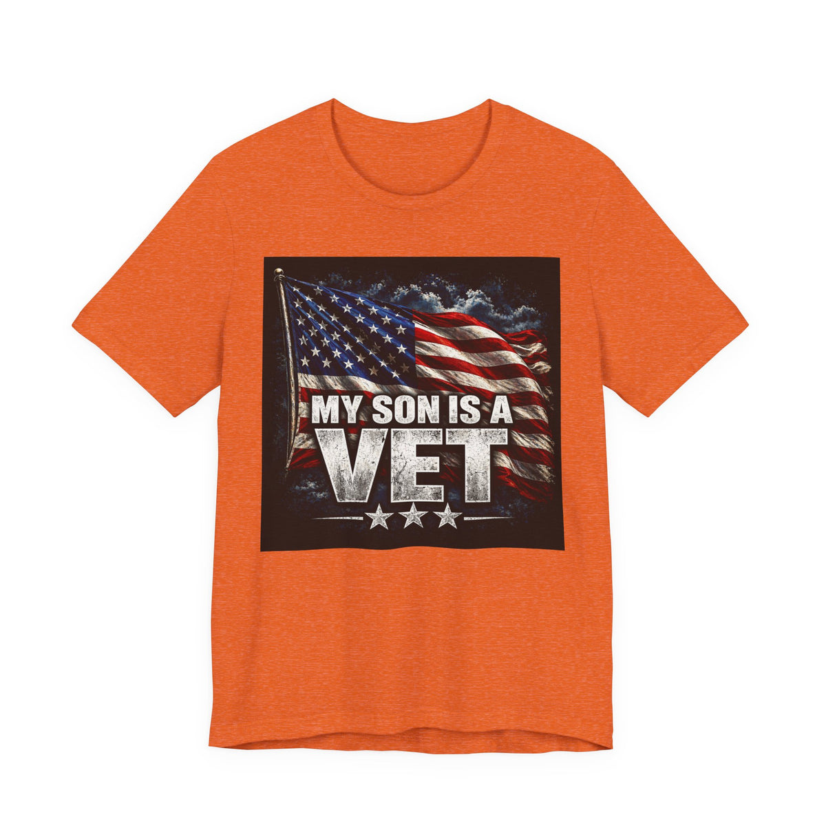 My Son Is A Vet T‑Shirt — Patriotic American Flag Tee for Proud Parents