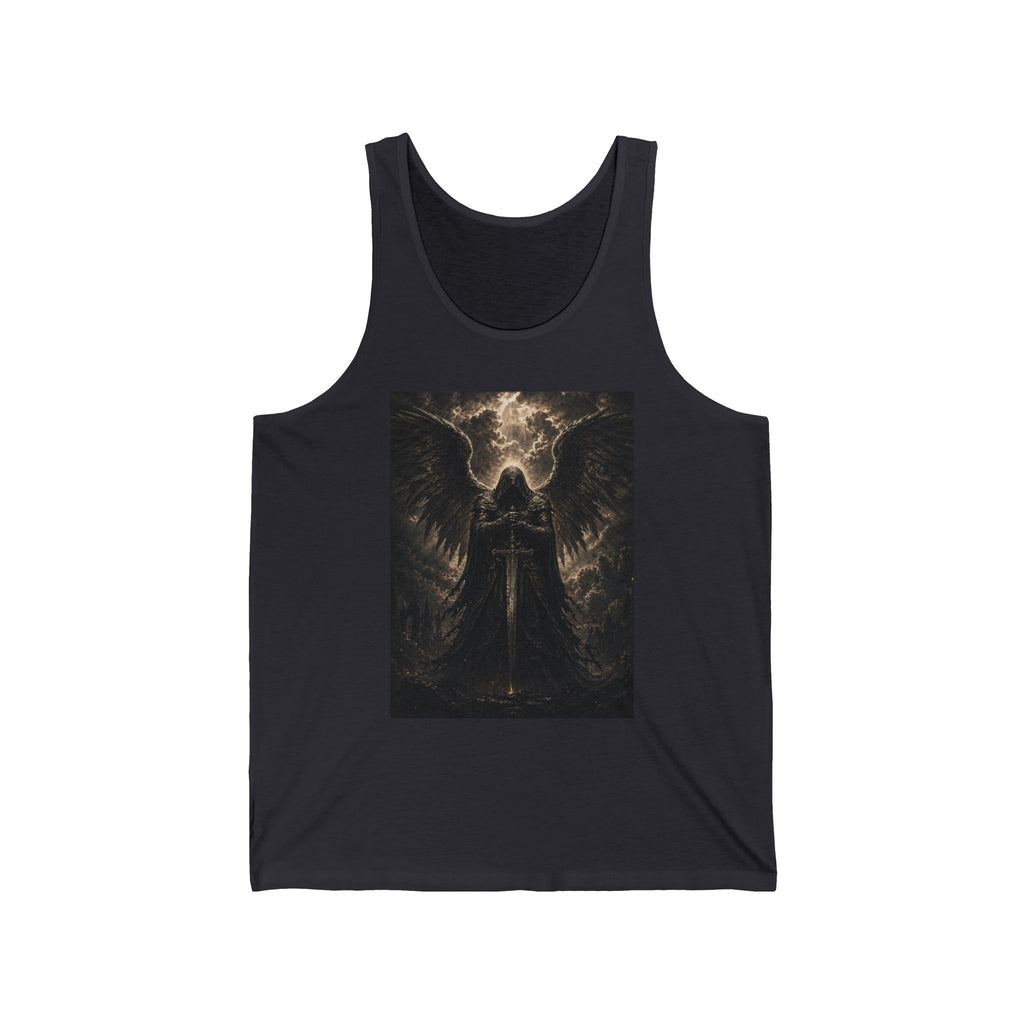Dark Angel Tank Top — Gothic Winged Figure Graphic Tank