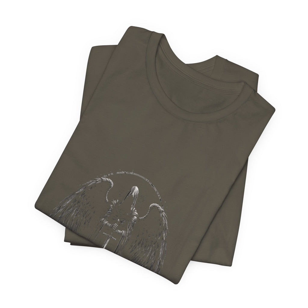 Guaediand Angel Wings Tee — Gothic Guardian Angel Short Sleeve Shirt