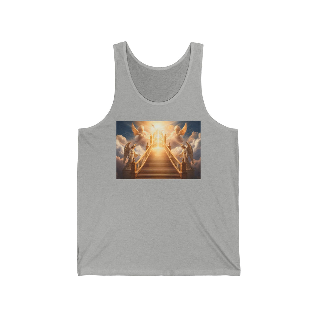 Heavenly Stairway Tank Top – Inspiring Angelic Morning Graphic