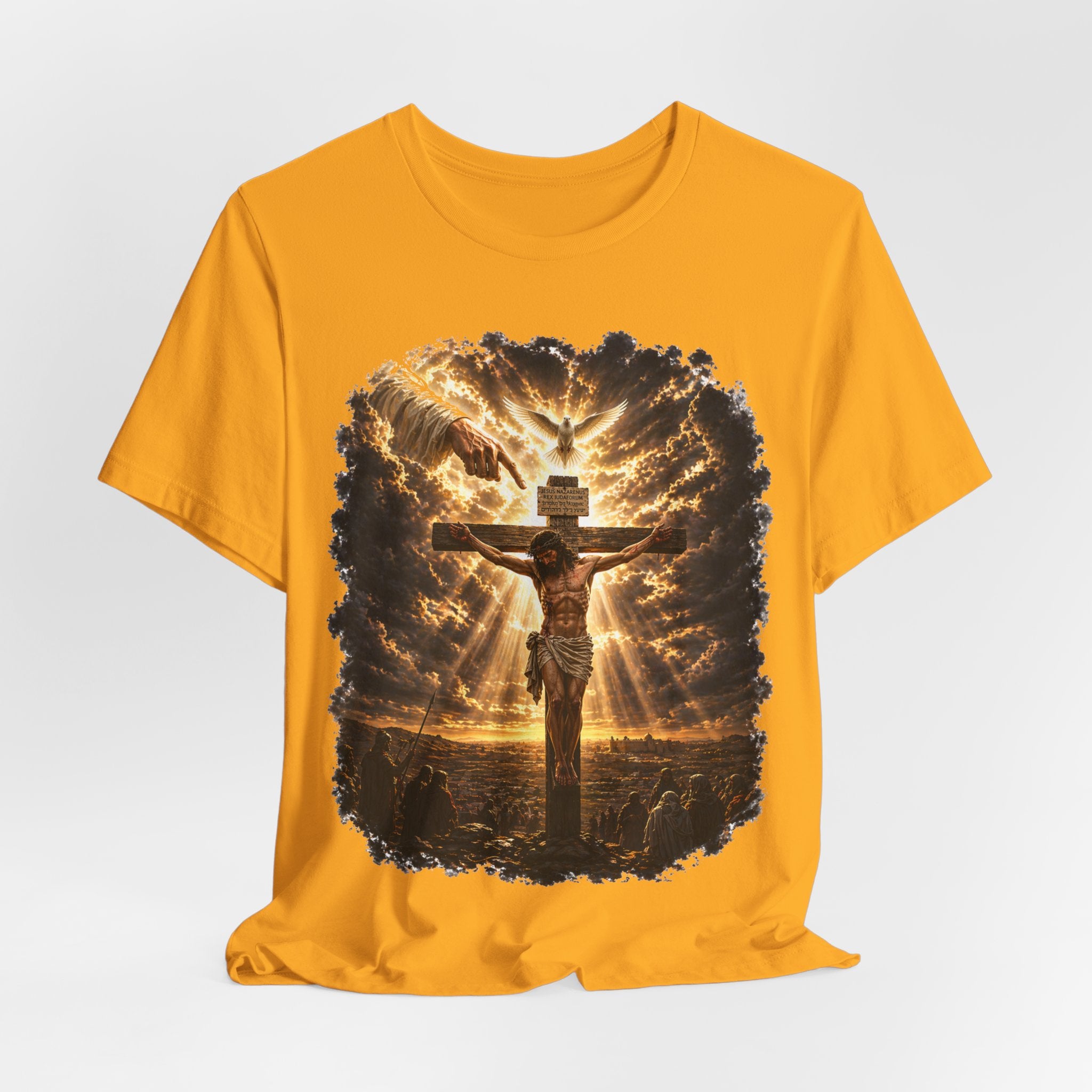Crucifixion Sunrise T-Shirt — Jesus on the Cross Spiritual Faith Tee