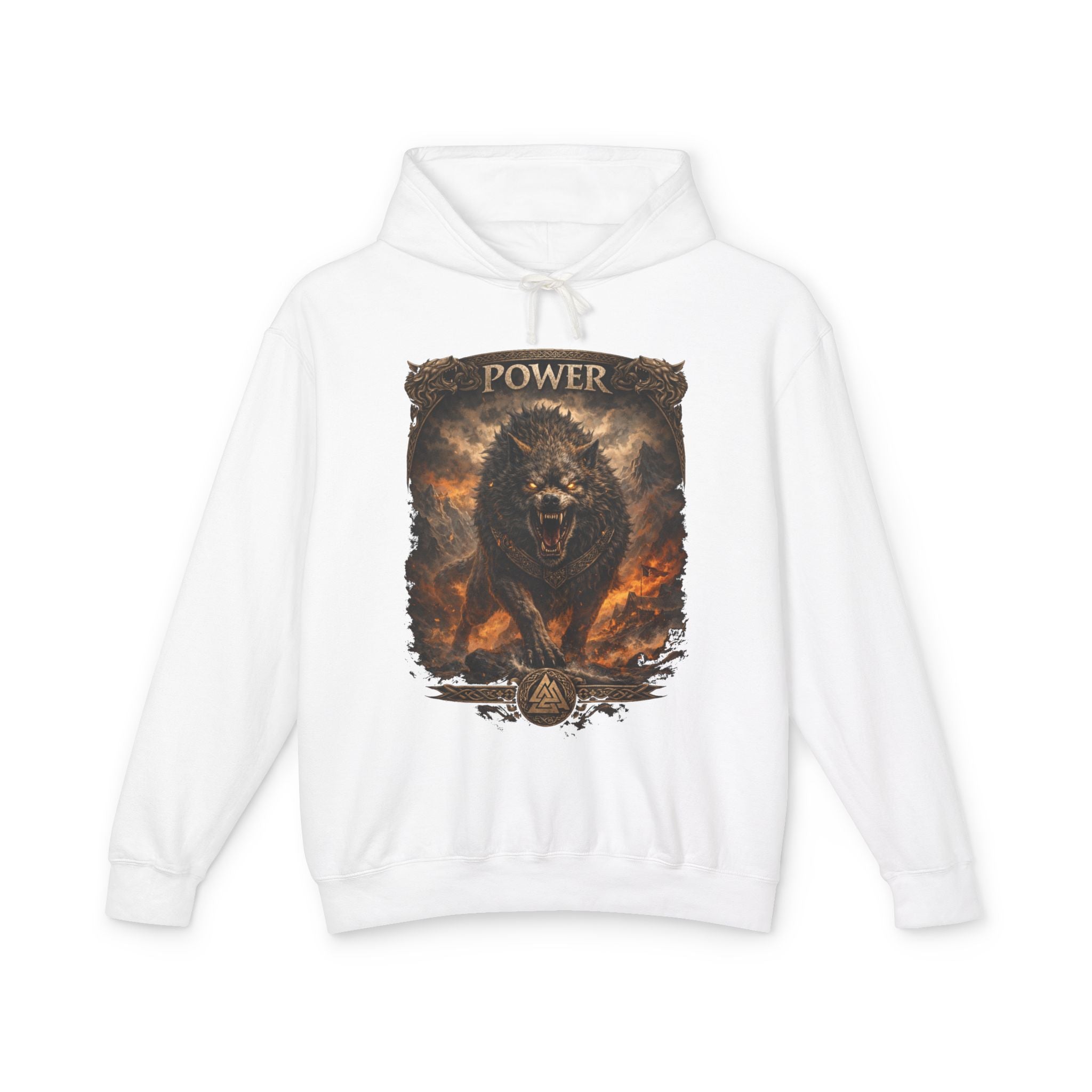 Power Wolf Hoodie — Fierce Wolf Graphic Lightweight Pullover