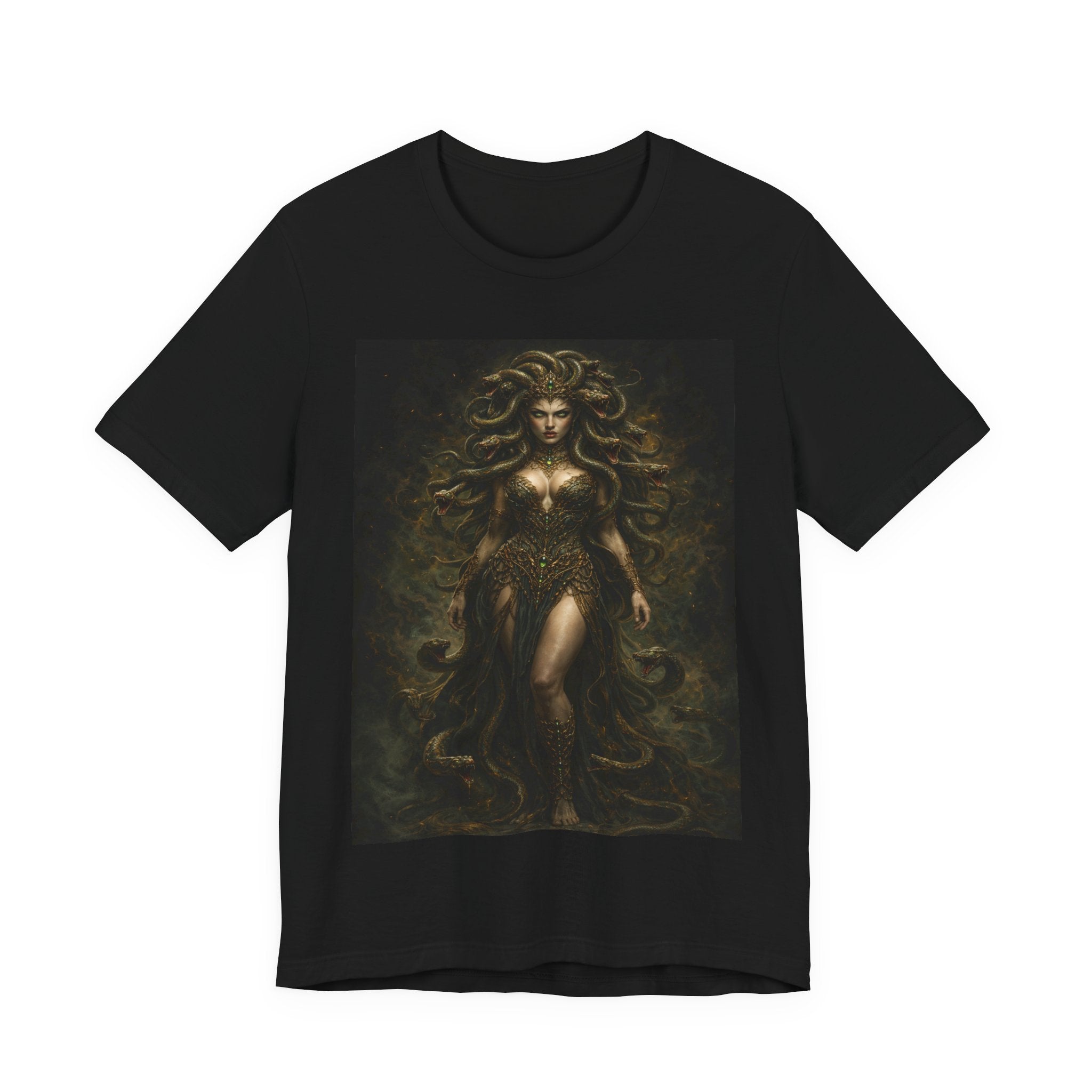 Medusa Goddess T‑Shirt — Mythic Dark Art Graphic Tee