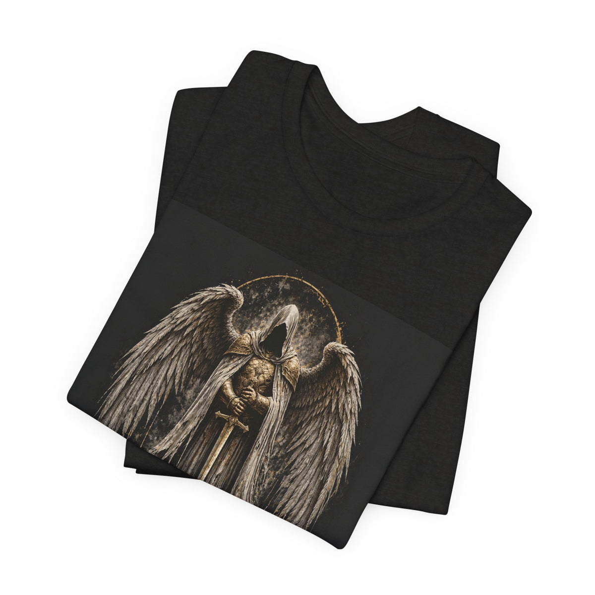 Guardian Angel Graphic Tee — Gothic Angel Wings T-Shirt