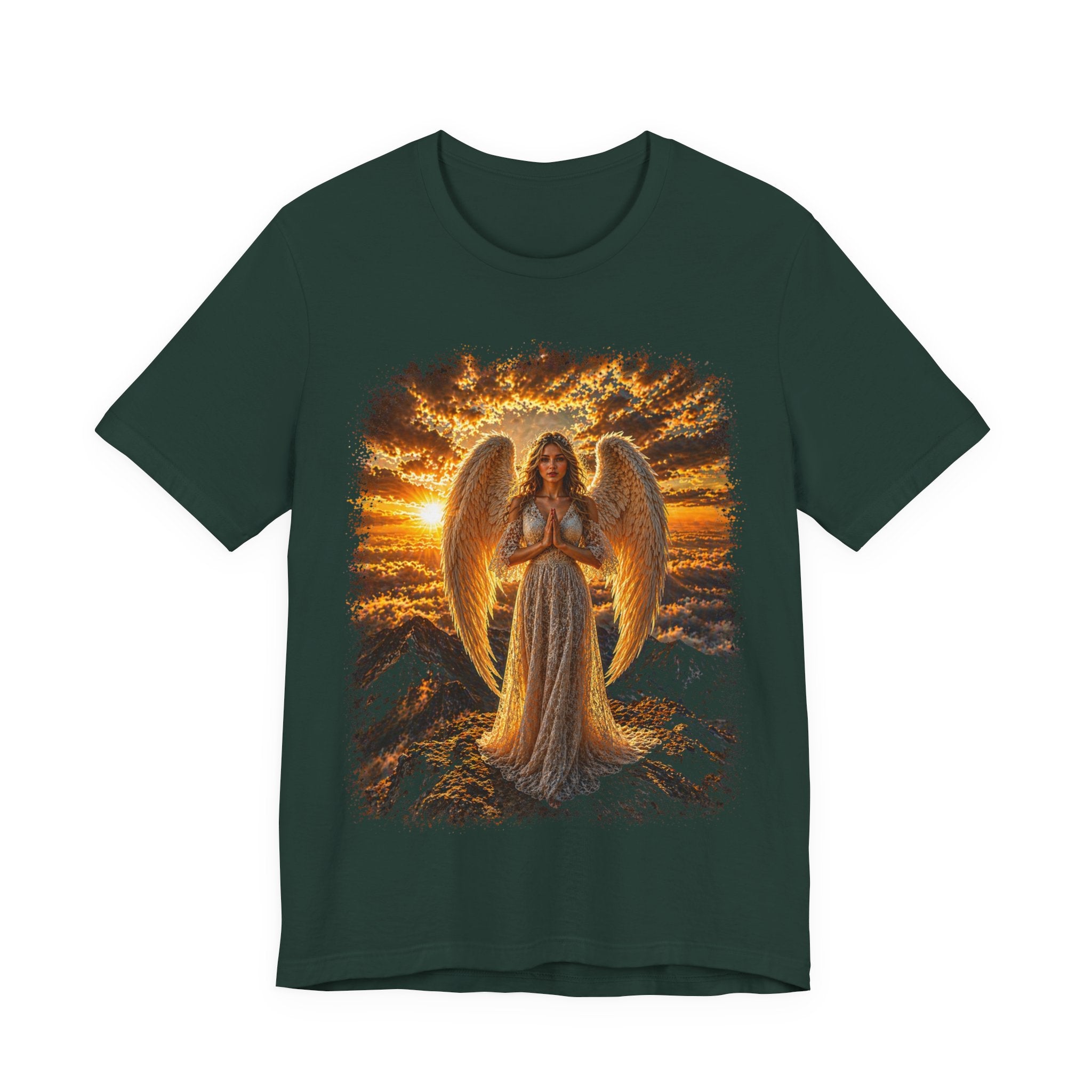 Angel Sunset Tee — Spiritual Guardian Wings T-Shirt