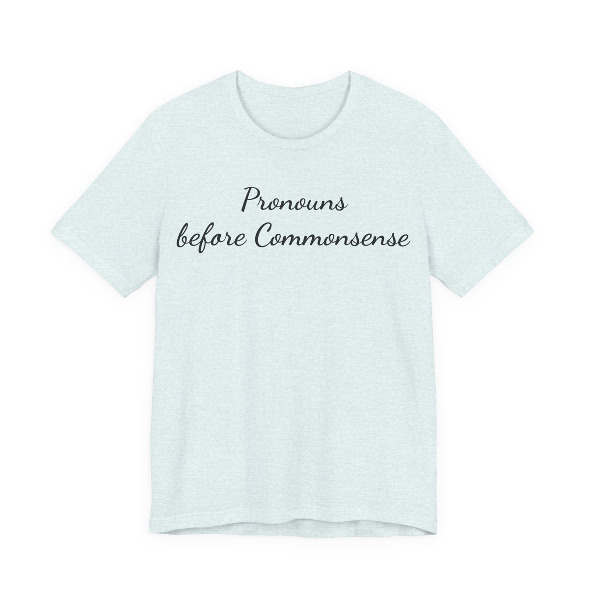 Pronouns Before Commonsense T-Shirt — Feminist LGBTQ+ Pride Tee