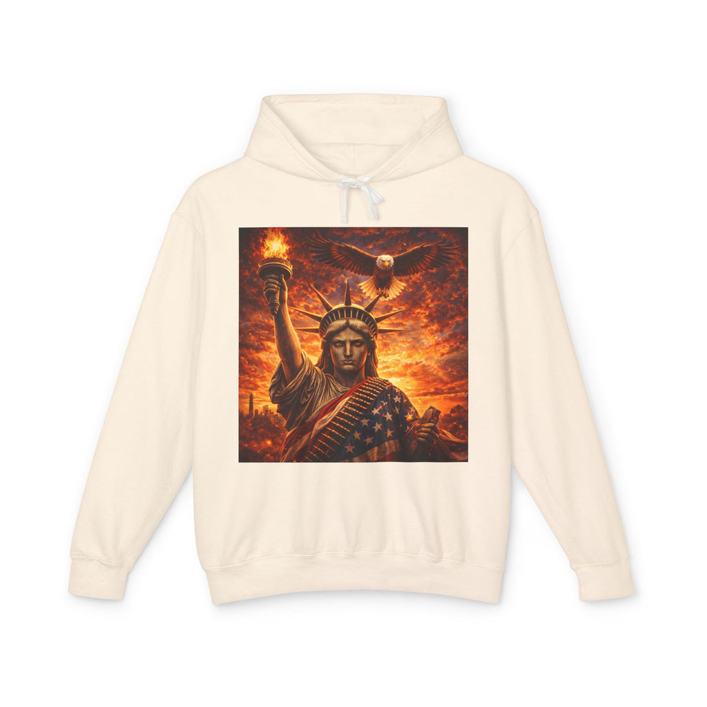 Statue of Liberty Sunset Hoodie — Patriotic American Freedom Sweatshirt